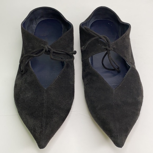 Old Celine Paris black suede pointed toe ballet flats - Picture 8 of 9